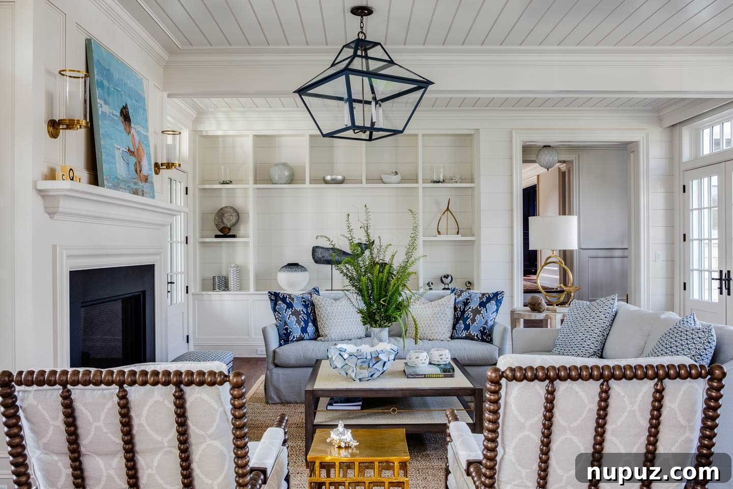 Cozy seating area in a Chatham beach house, perfect for lounging