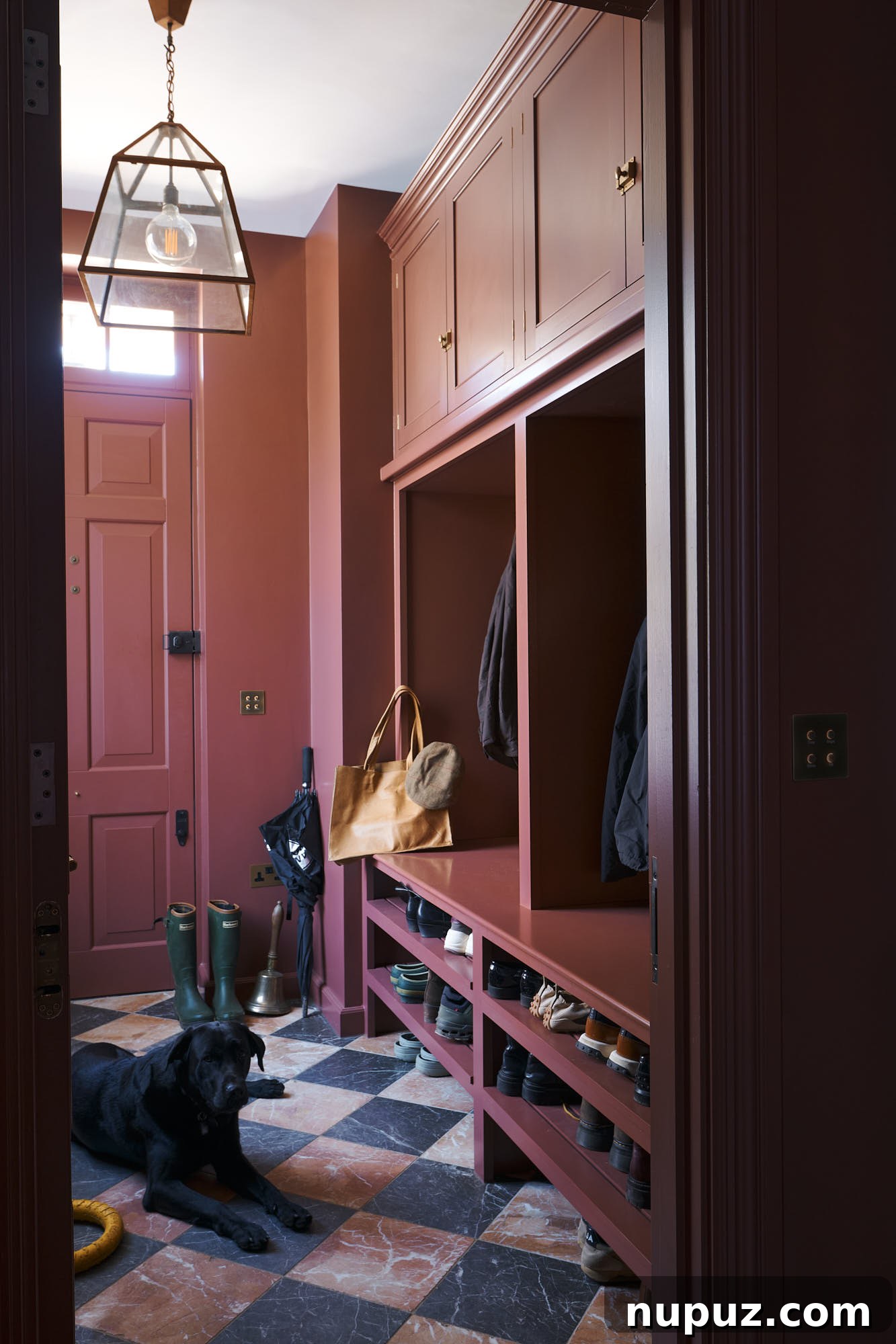 Enduring Kitchen Aesthetics for Your Dream Renovation 10 Stylish black and white tiled mudroom in a deVOL designed home