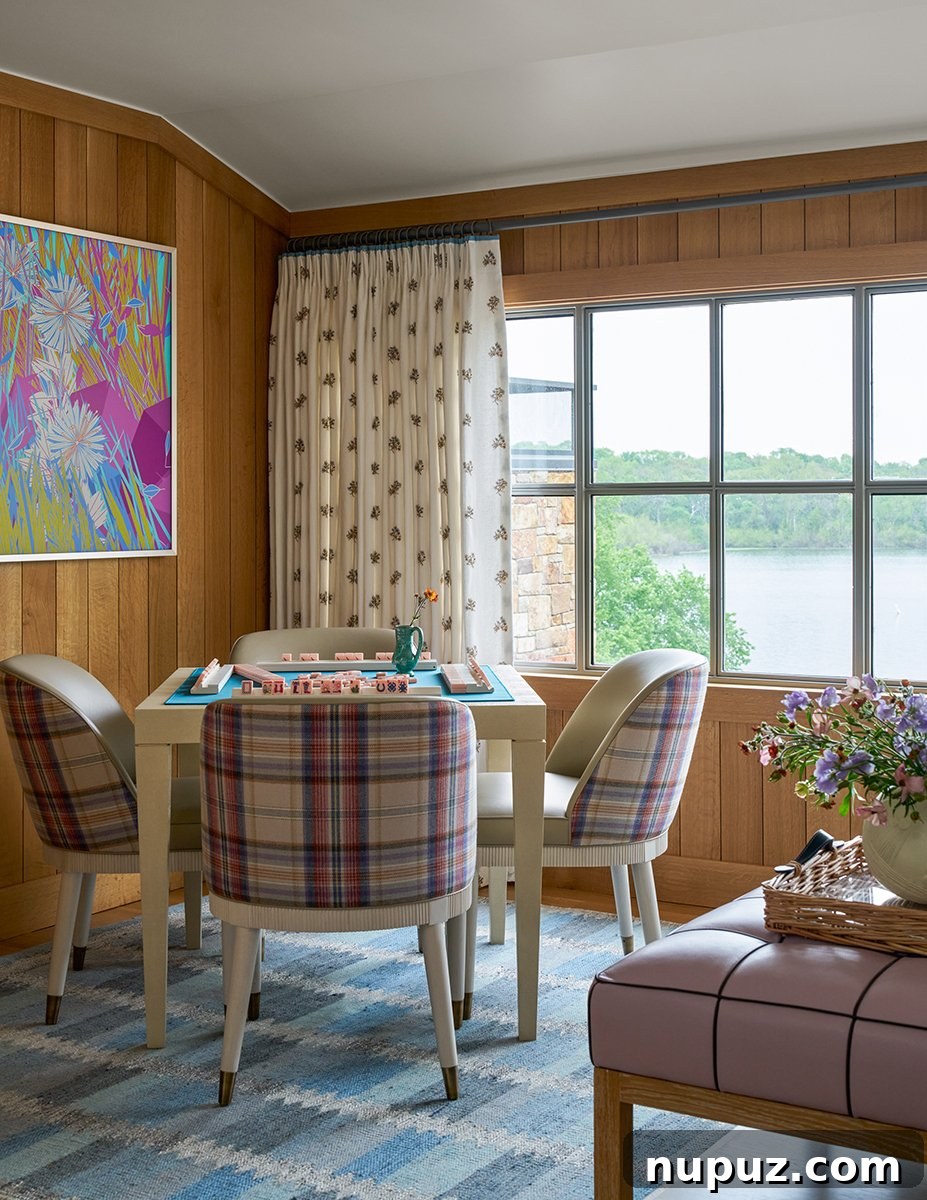 Chic and Comfortable Seating Area in Mary Beth Wagner's Texas Cabin Design