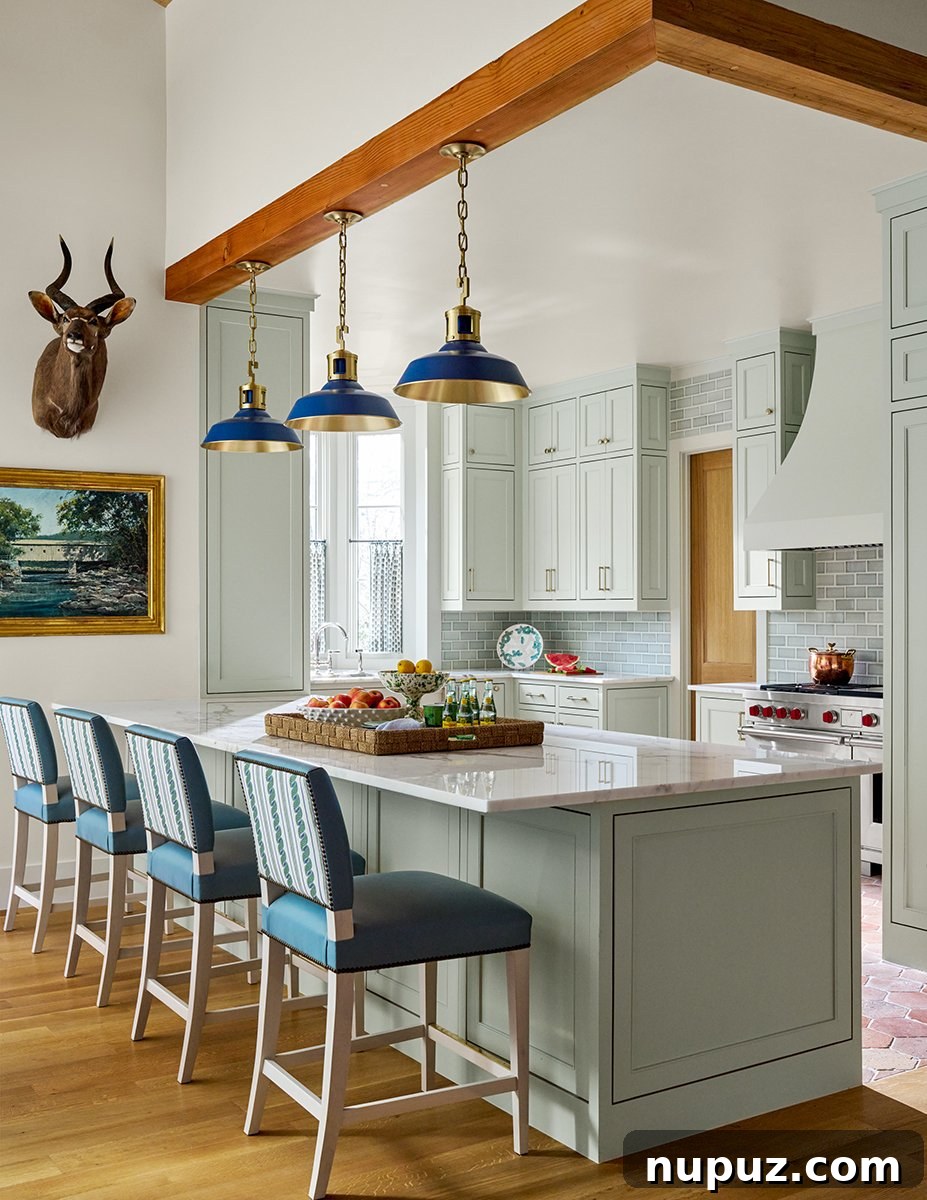 Vibrant and Stylish Kitchen Design in Mary Beth Wagner's Hunting Cabin