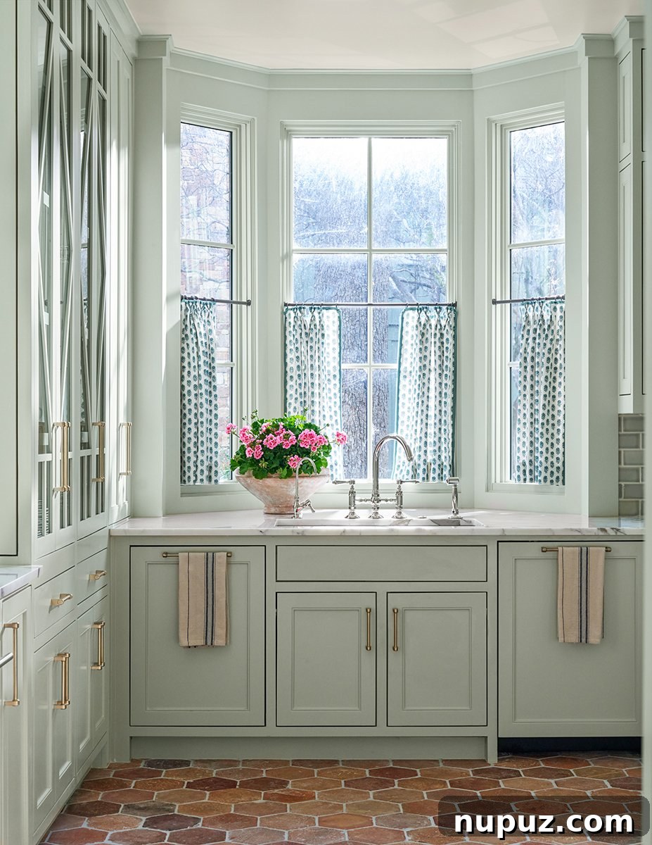 Spacious and Functional Kitchen with Unique Color Scheme by Mary Beth Wagner