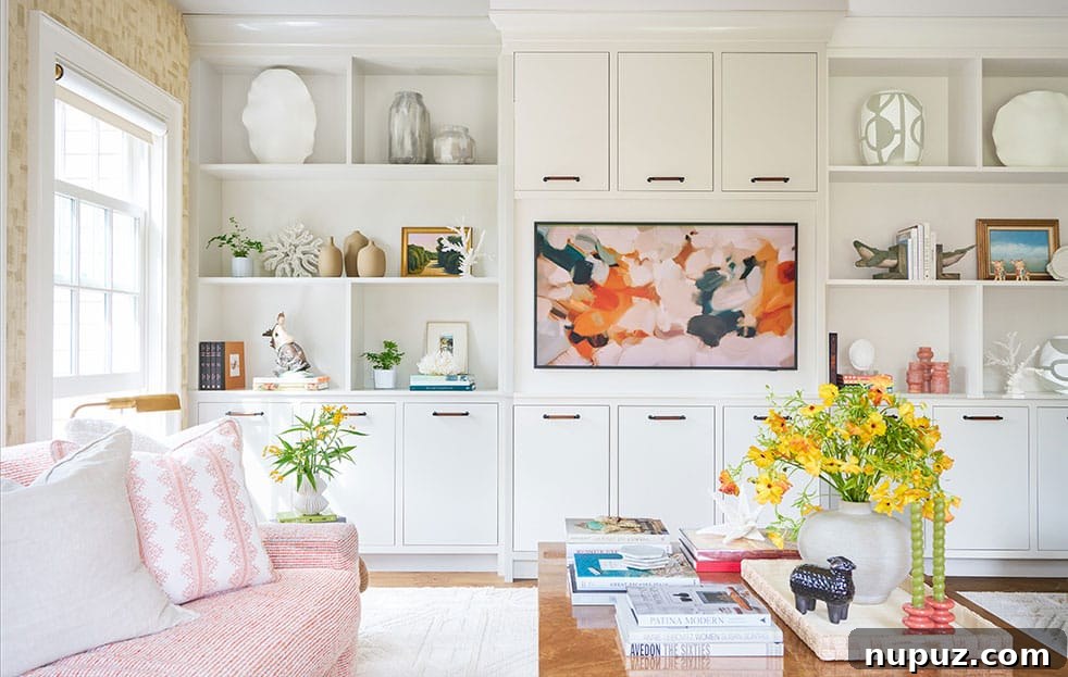 Crafting Coastal Elegance in a Nantucket Abode 5 Modern coastal kitchen with white cabinetry and dark countertops in a Nantucket home designed by Nina Liddle