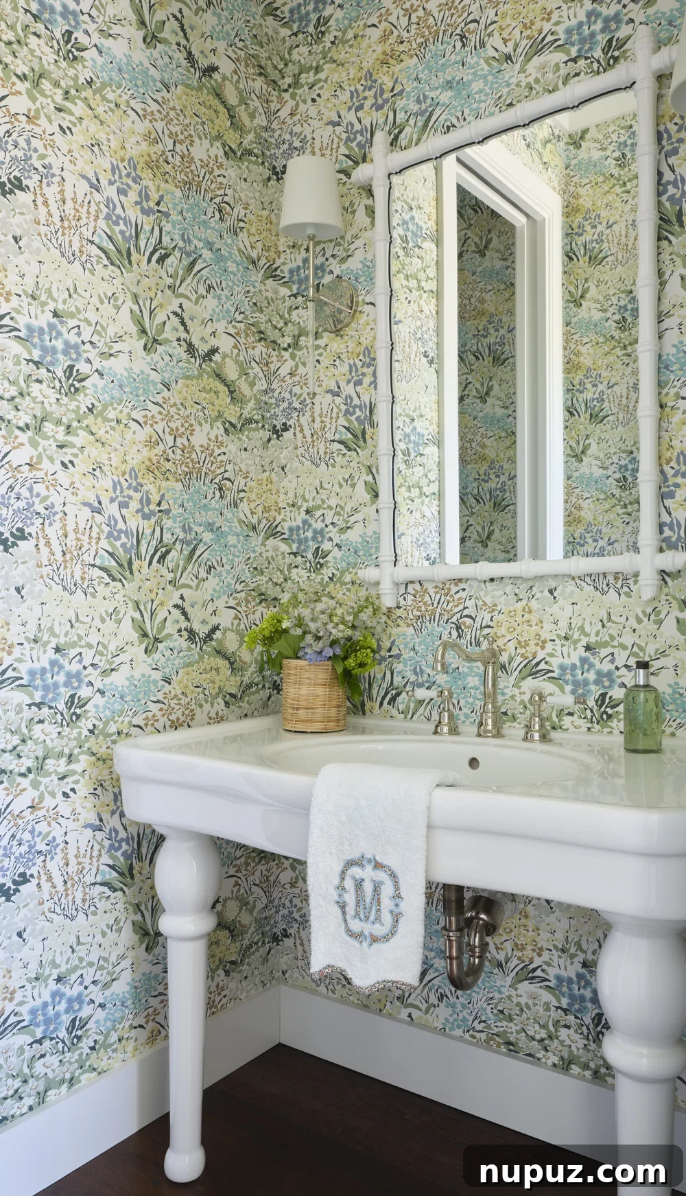 Kara Miller's Farmhouse Retreat 15 Grand staircase and architectural details in Kara Miller's farmhouse, highlighting the seamless blend of traditional craftsmanship and modern design. Photography by Brantley Photography.