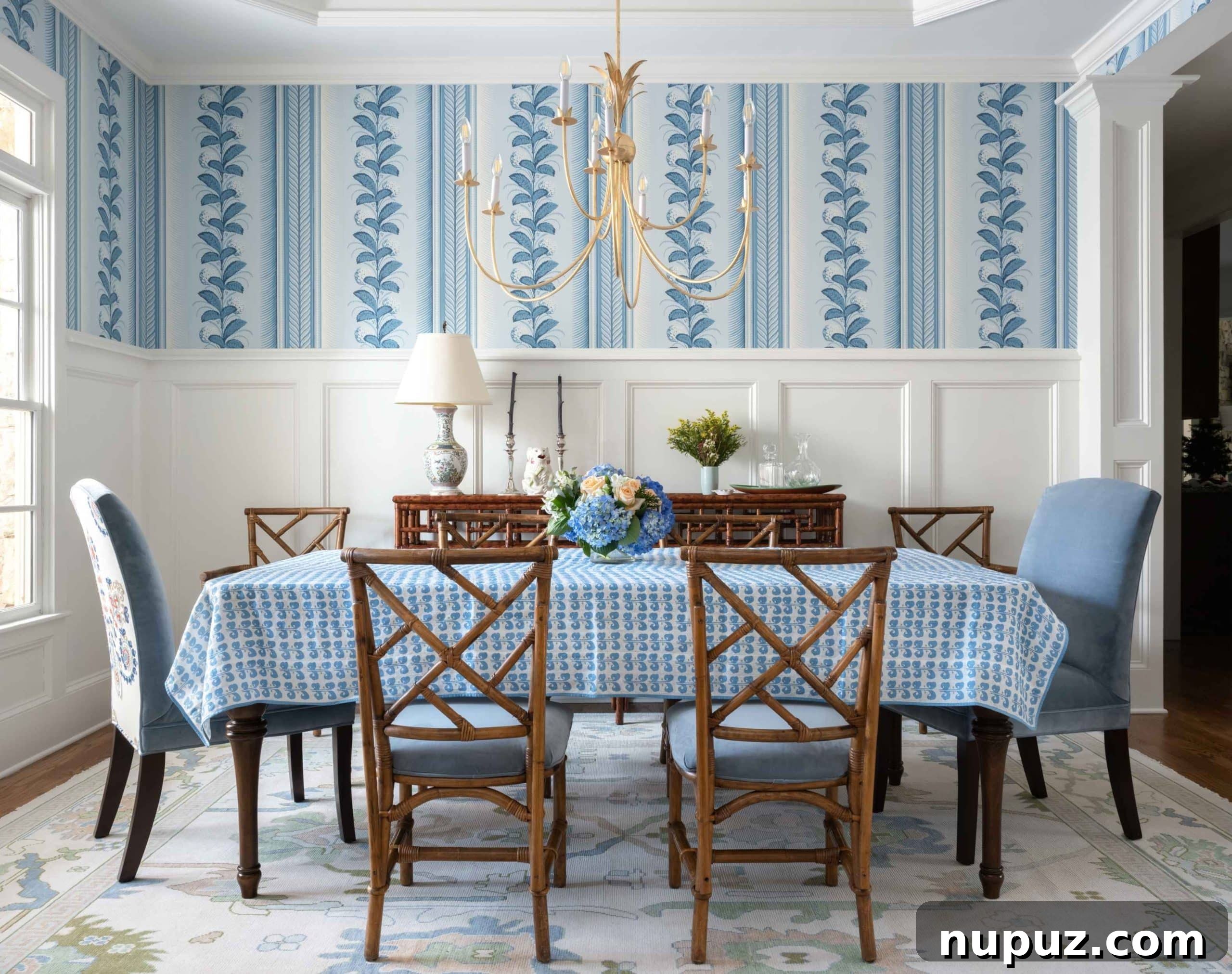 Timeless Elegance: 12 Classic Interiors to Inspire 13 An elegant and cozy outdoor living space or patio, extending the home's sophisticated design outwards, by Alexa Stevenson.