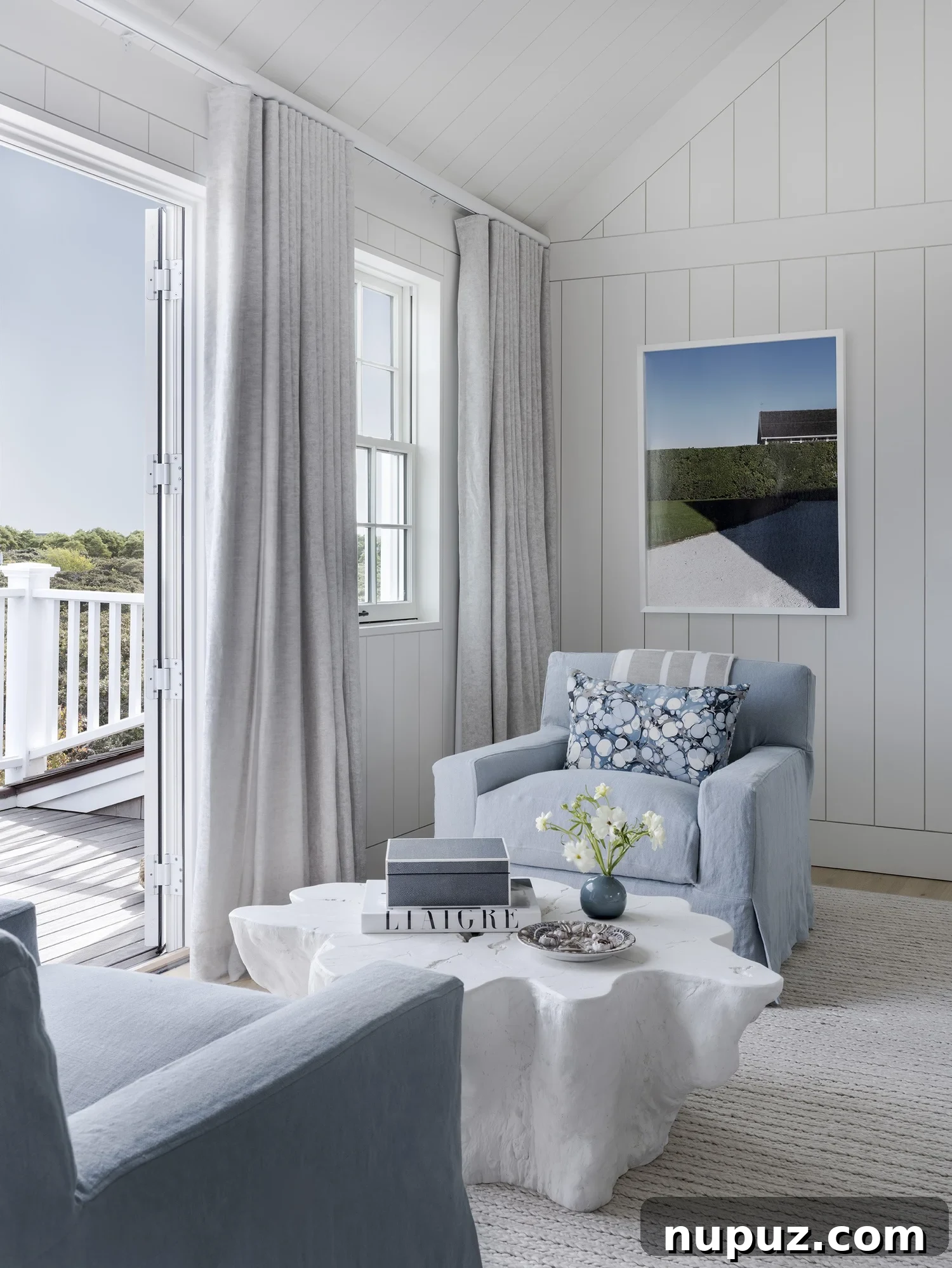Nantucket's Timeless Coastal Sanctuary Unveiled 8 Interior shot showcasing the harmonious design and natural light within the Nantucket coastal home, highlighting thoughtful transitions