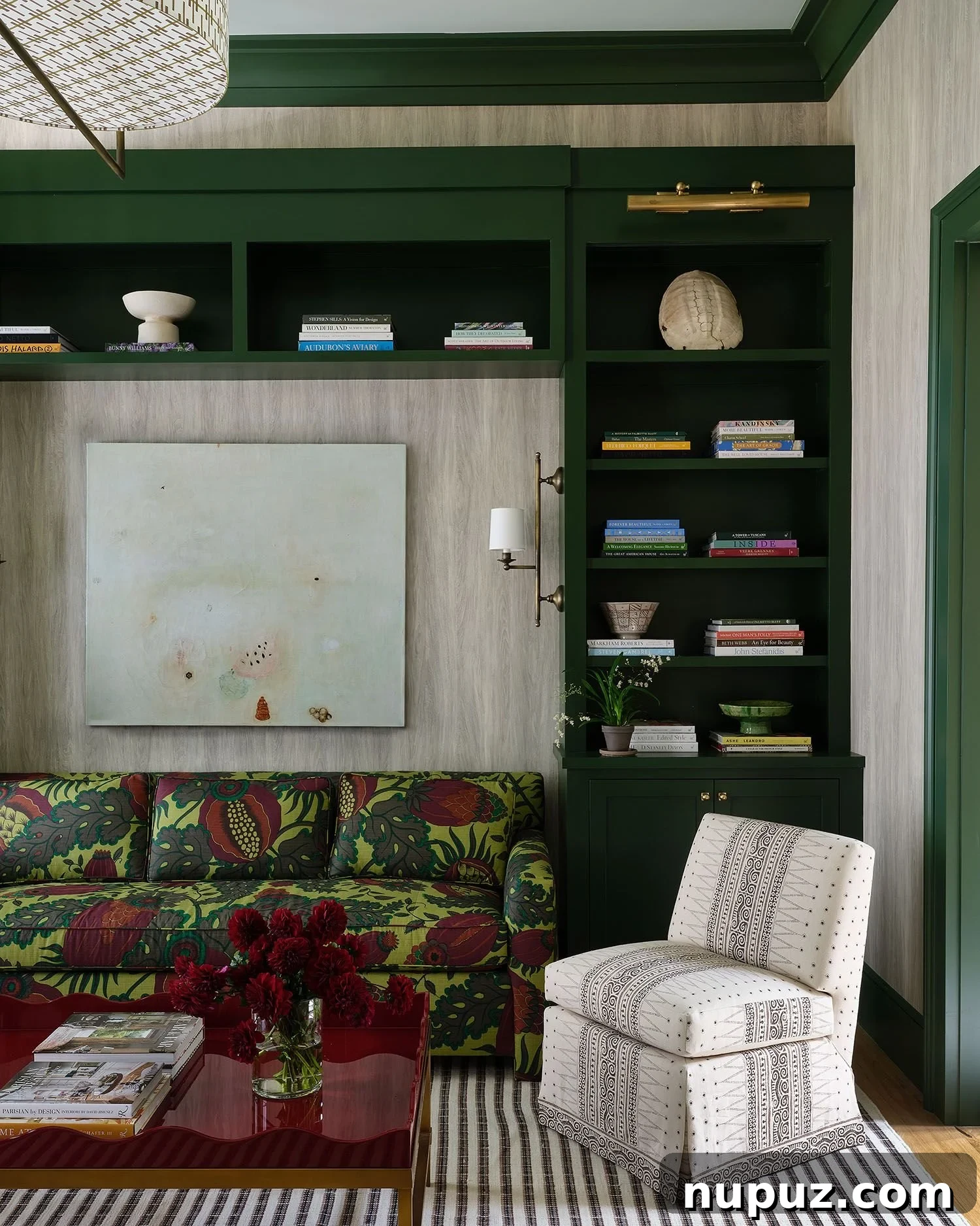 Sophisticated living room with a blend of classic and modern furniture, expertly designed by Honey Collins Interiors.