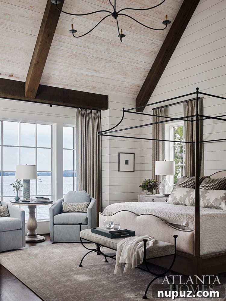 Beyond Beauty: Crafting Homes with Soul and Personality 6 Luxurious master bedroom in the Lake Martin lake house by Liz Williams Interiors