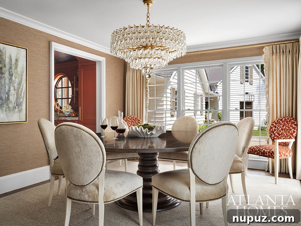 A tranquil guest bedroom featuring twin beds with elegant headboards, classic nightstands, and harmonious decor, perfect for visitors.