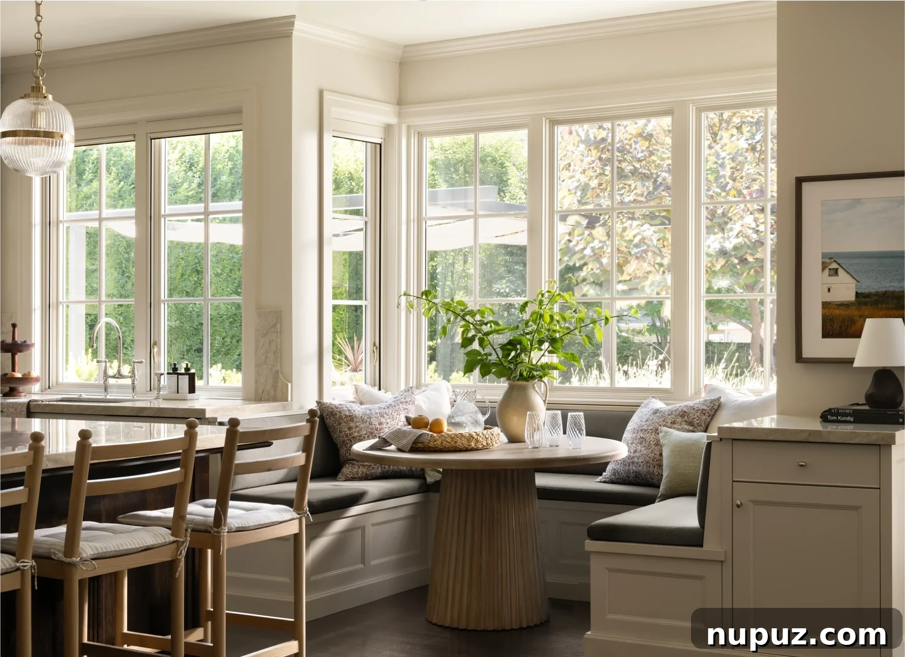 Kitchen Updates - mcgee & co - love the banquette similar to Jenna Bush Hager s Long Island Home