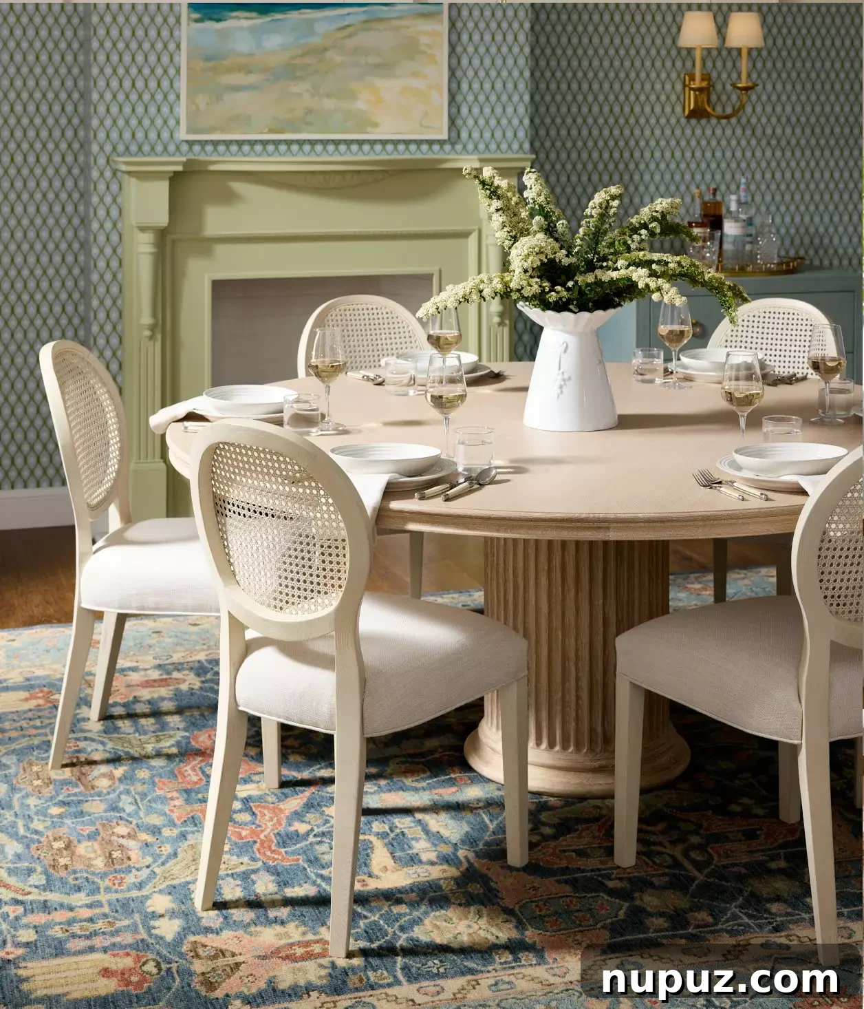 Beautiful art brings balance and depth to any room, a key element of timeless design. Serena & Lily inspired classic interior design.