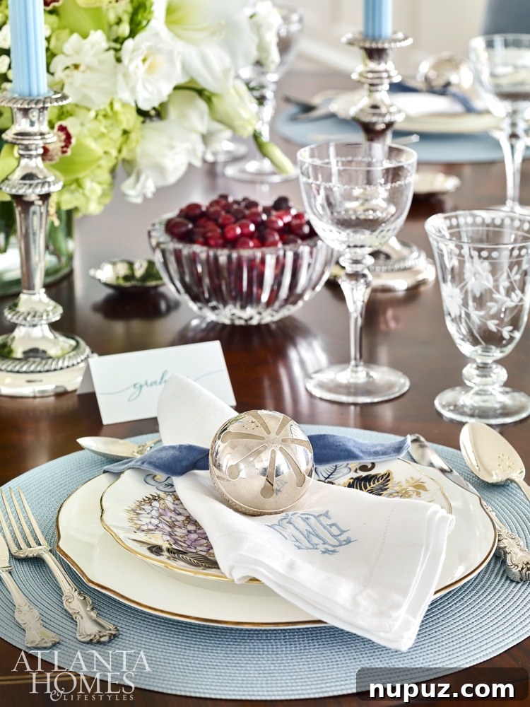 Setting the Christmas Table for Holiday Entertaining -Atlanta Homes & Lifestyles | Clary Bosbyshell Interior Design | Emily Followill Photography