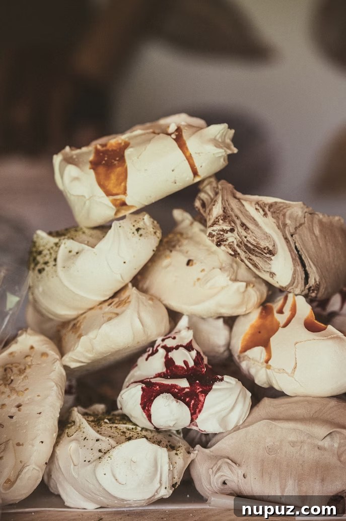 Delicious assortment of homemade Christmas cookies and meringues, perfect for festive holiday dessert ideas.