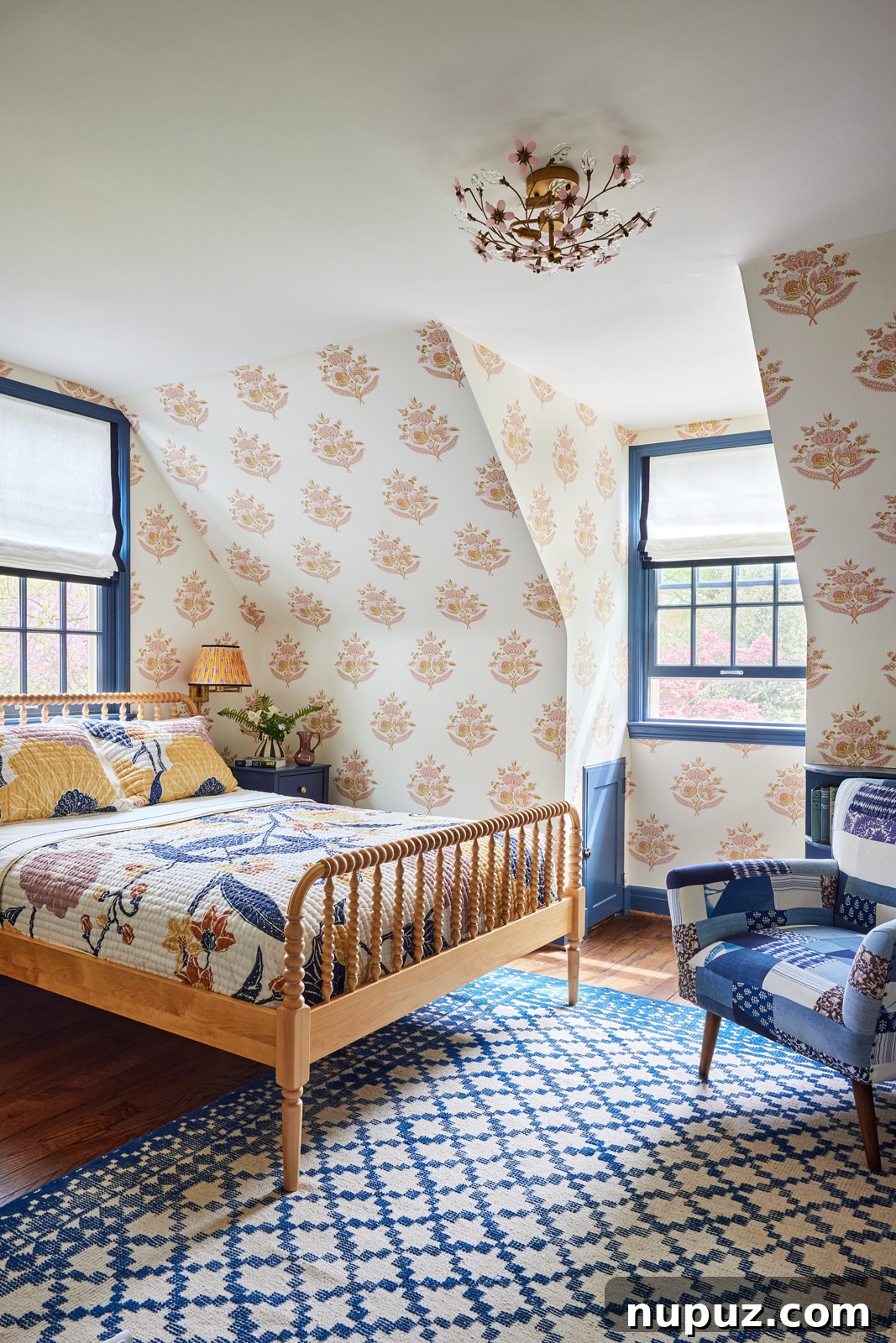 Inspiring Interiors: Designs That Breathe Freshness 13 A vibrant and stylish children's room or nursery by Jennifer Hunter Design, featuring playful yet sophisticated elements and a harmonious color scheme. Photo by Kirsten R Francis, styling by Frances Finds.
