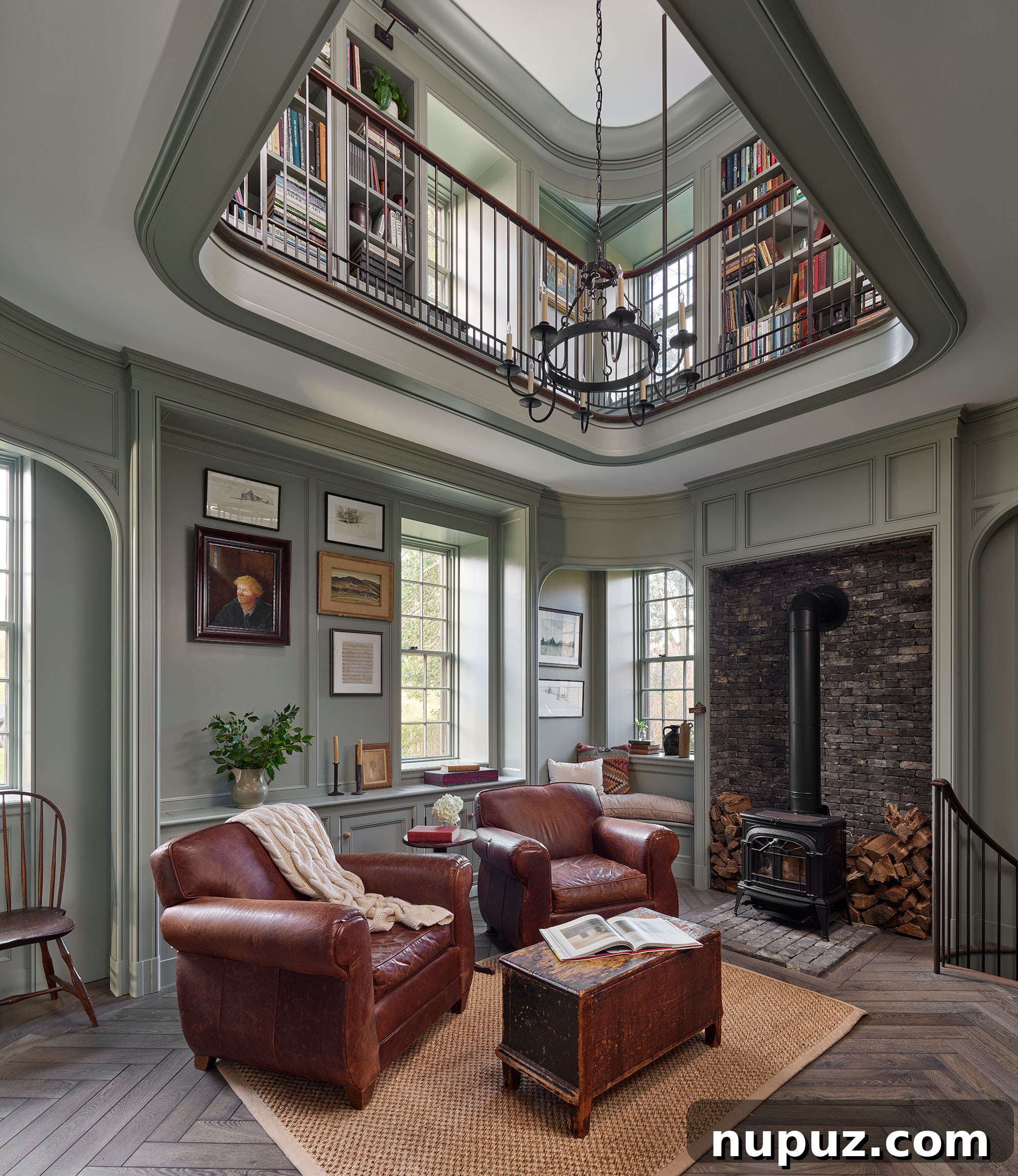 Fresh Interior Aesthetics for 2026 6 A beautiful home library, designed as a tranquil retreat for reading and reflection.