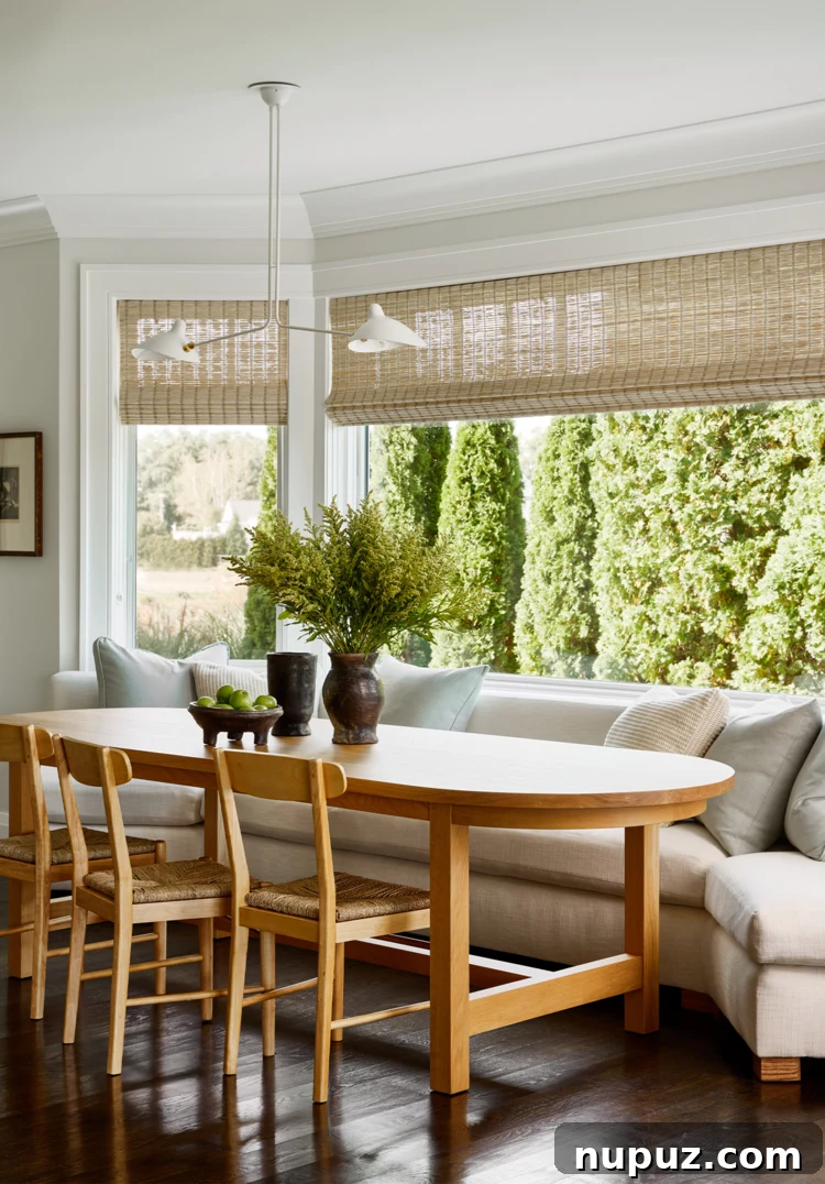 Bright and airy interior space within the waterfront home, featuring natural light and inviting decor.