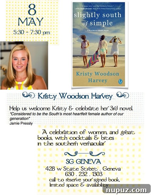 The official cover of the novel 'Slightly South of Simple' by Kristy Woodson Harvey