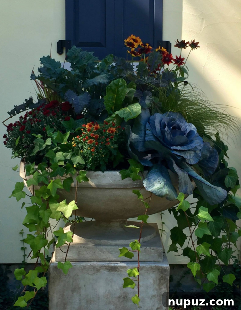 Stunning collection of ornate garden urns, a highlight of Scentimental Gardens' antique selection
