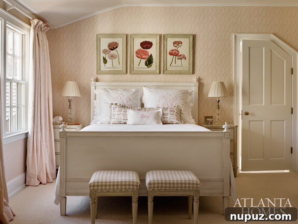 Buckhead's Charming Cottage Sanctuary 16 Buckhead Cottage bedroom, warm and inviting
