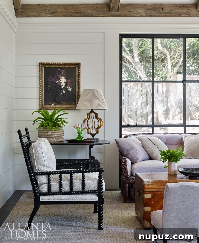 Buckhead's Charming Cottage Sanctuary 6 Buckhead Cottage living room, featuring cozy seating