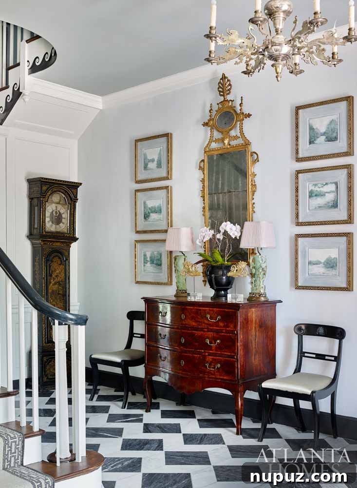2017 Southeastern Designer Showhouse grand entrance with staircase
