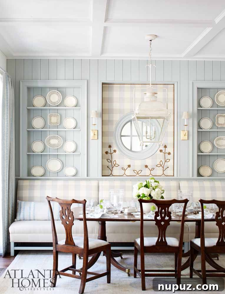 2017 Southeastern Designer Showhouse blue breakfast room by Lauren DeLoach