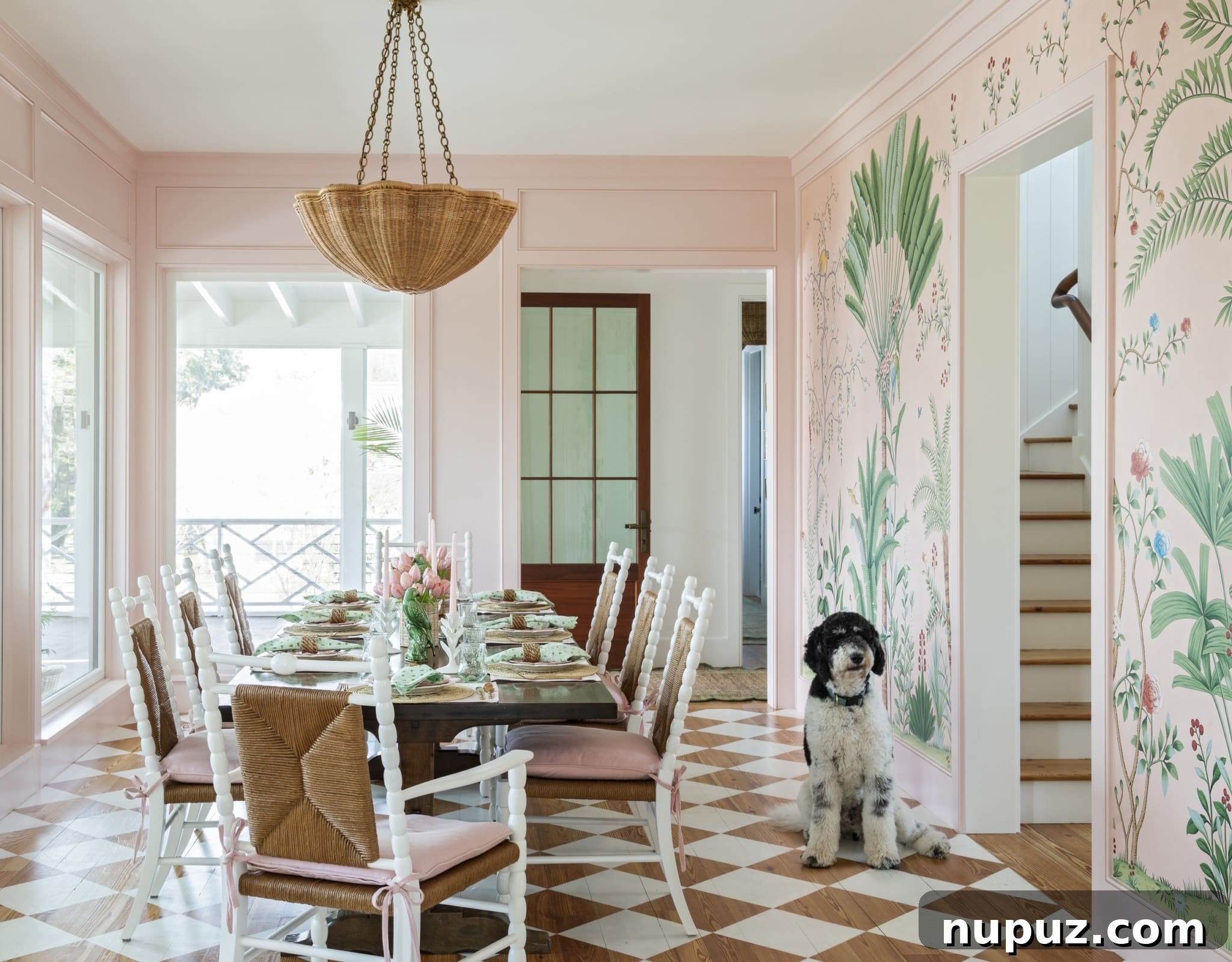10 Jaw-Dropping Dining Rooms That Offer a Heavenly Escape 5 Inviting dining area with a refined coastal aesthetic by Kara Miller