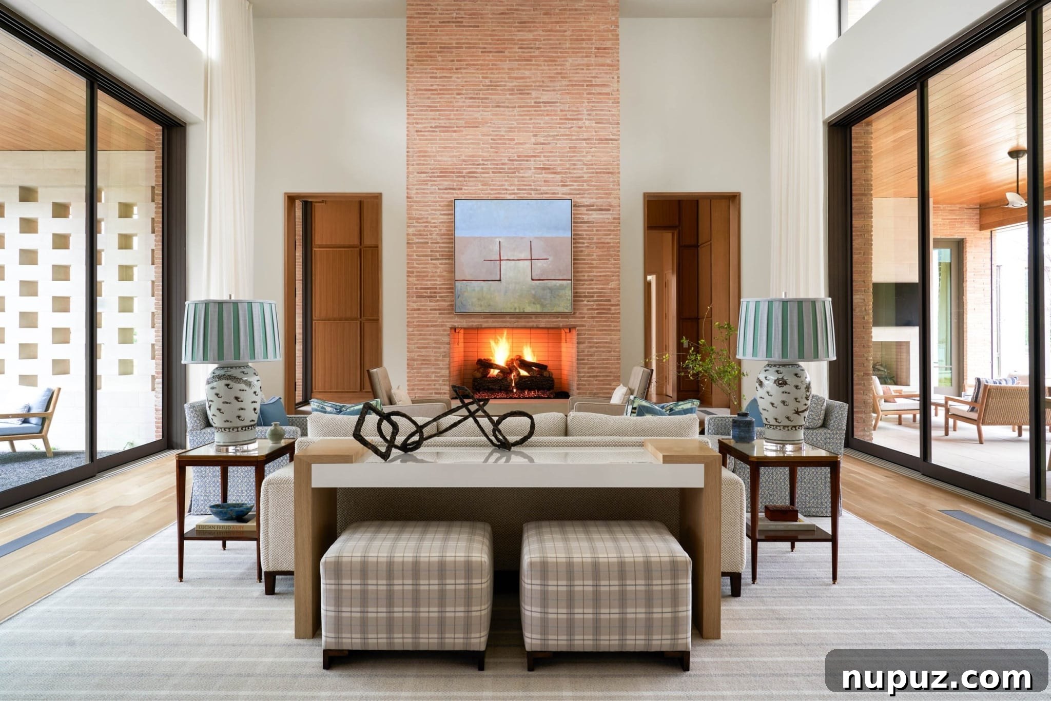 A Jenkins Interiors project demonstrating refined taste and practical elegance in a living room setting. Photo by Nathan Schroder.