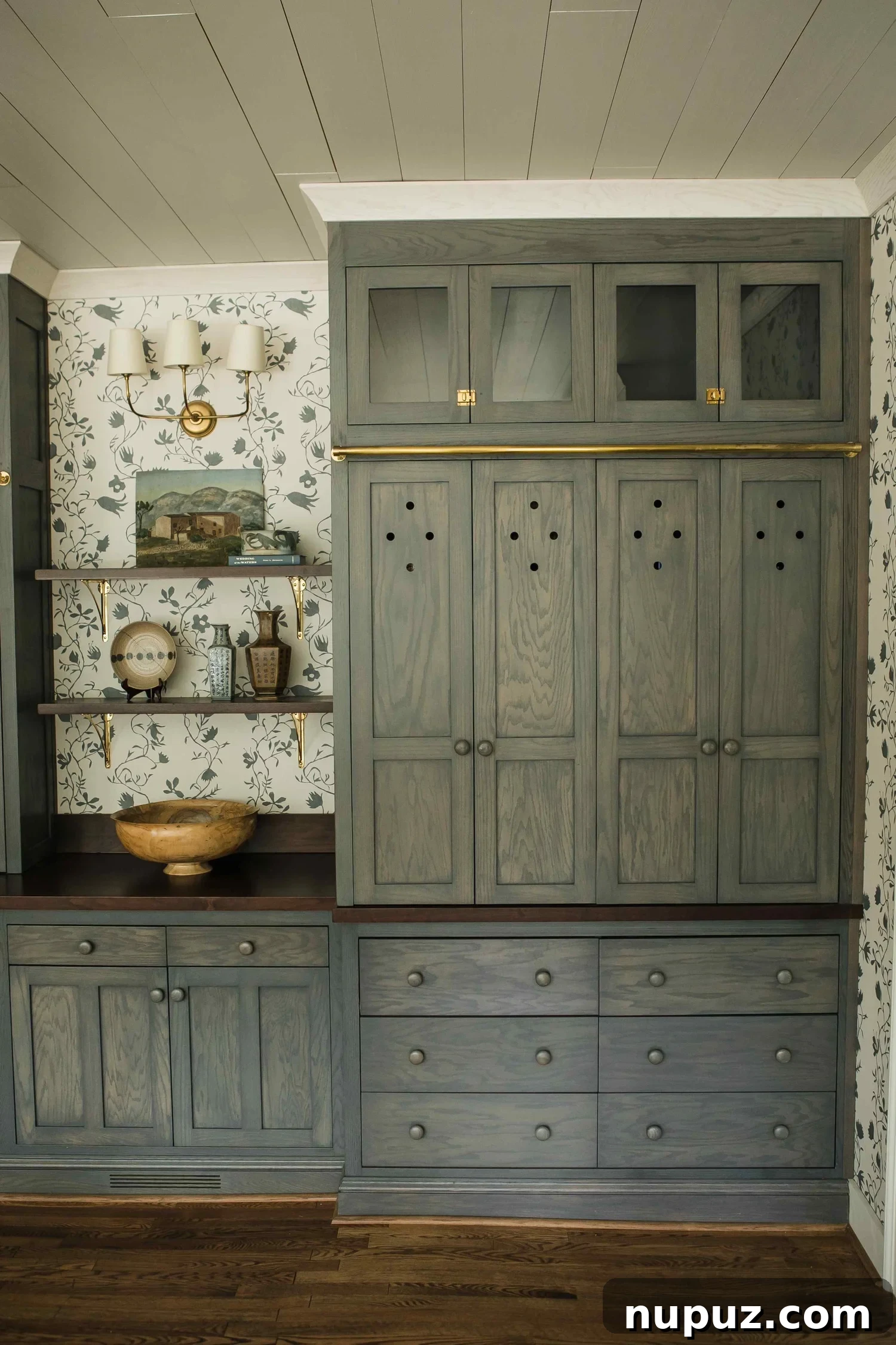 Infuse Your Kitchen with Personality Smart Design Solutions 7 Close-up of brass hardware and rich wood cabinetry in a charming Misfit House kitchen, designed by Monica Stewart. Kristin Karch Photography.