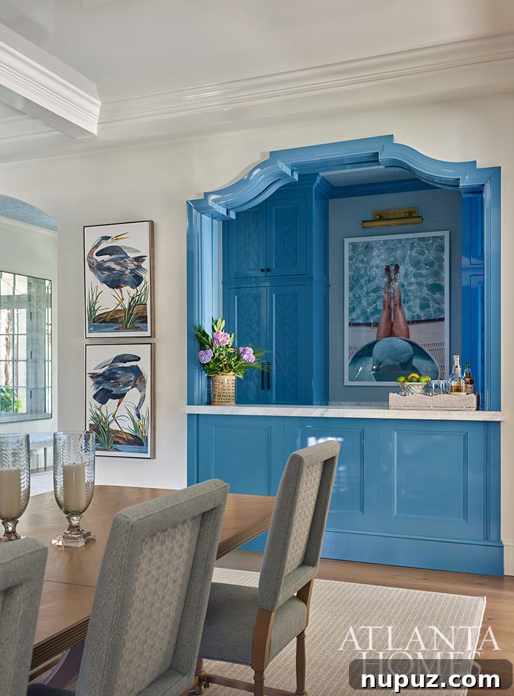 A bright and airy corner illustrating the meticulous interior design and comfortable elegance of this Heather Dewberry creation in Sea Island.