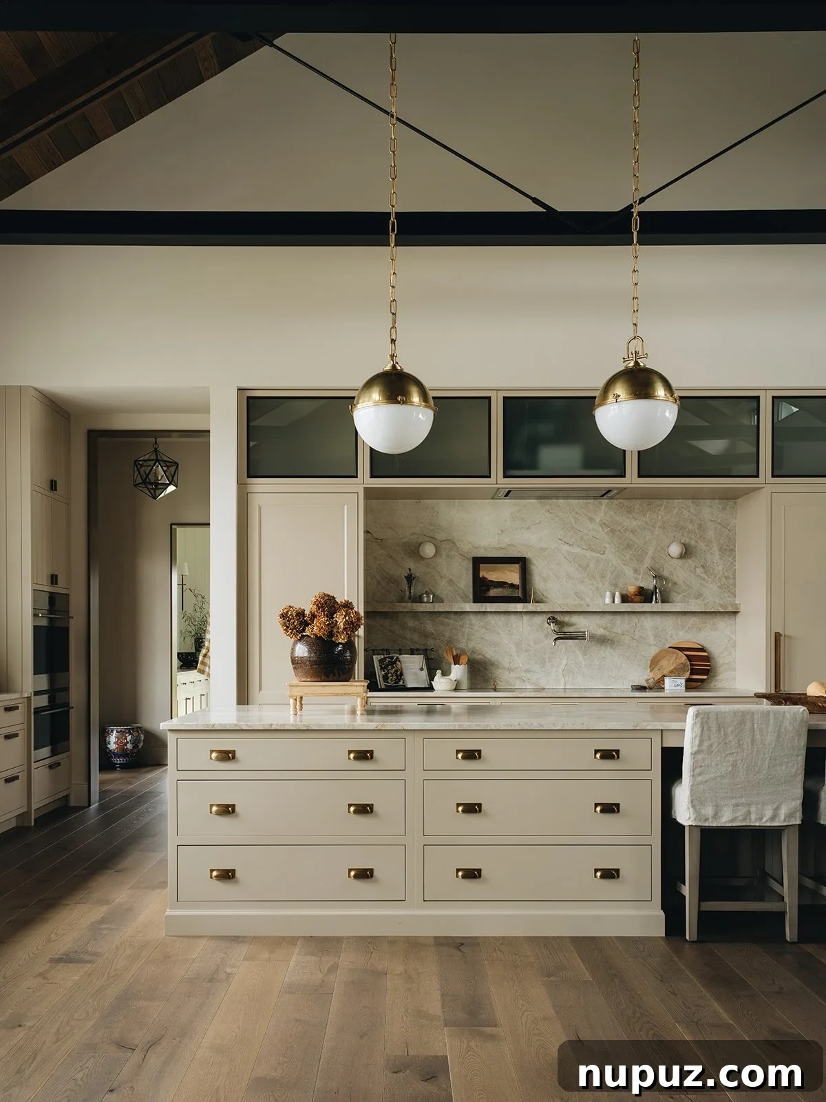Inside a Modern River House: Jean Stoffer Design Tour 5 Dining and kitchen area in the modern river house