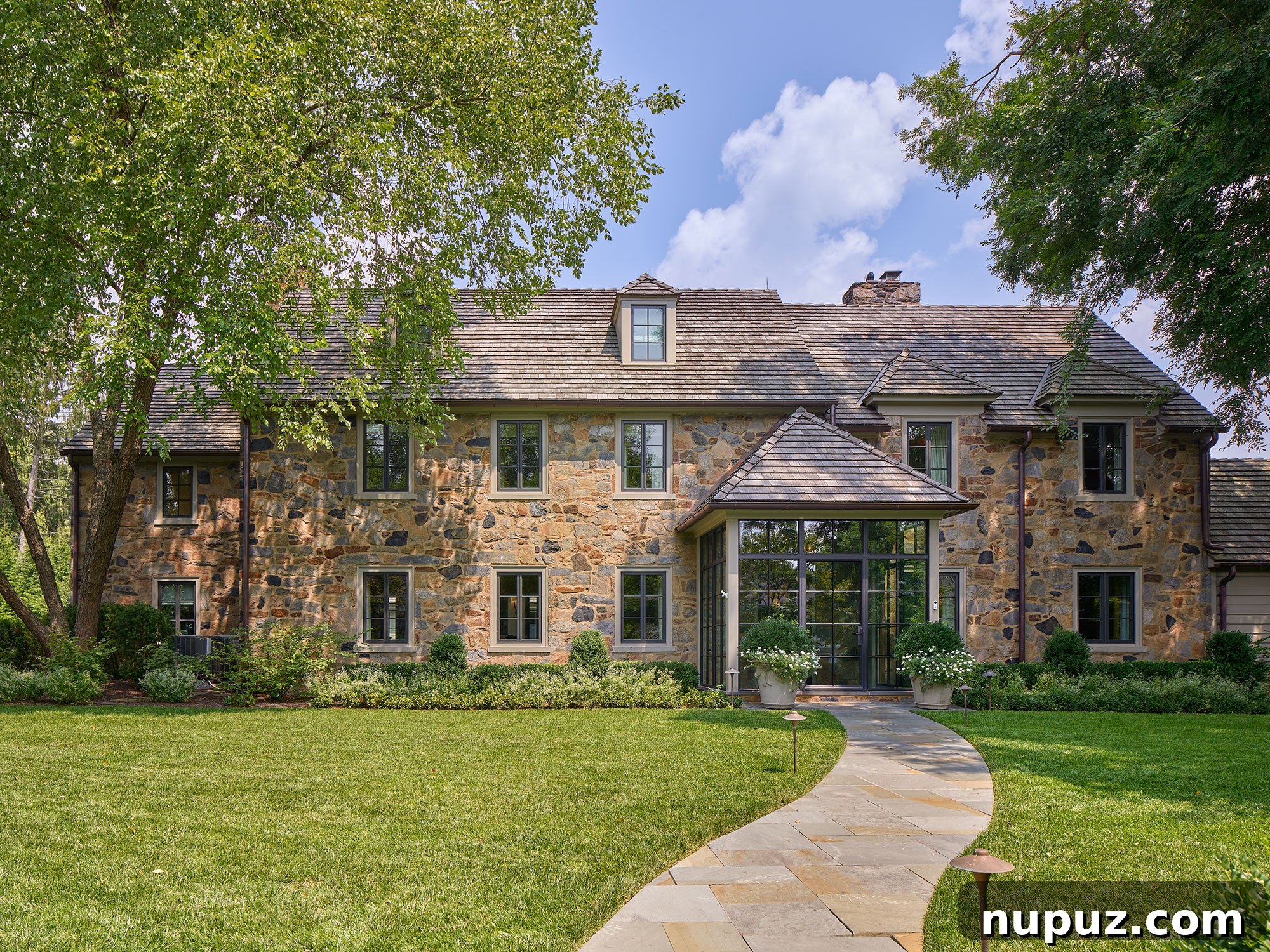 Beautiful stone house exterior