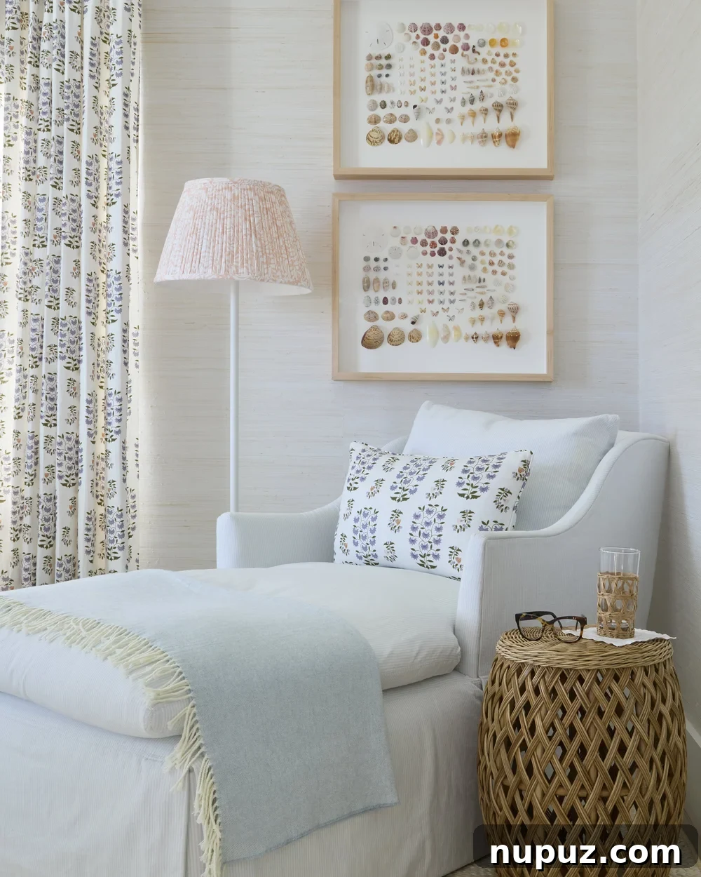 Kara Miller Interiors | Brantley Photography - love the chairs in the corner of this beach house bedroom - cozy reading nook ideas