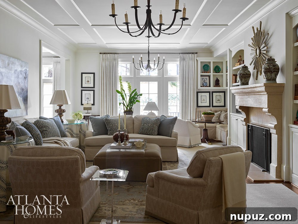 This gorgeous Atlanta, Georgia condo fits a lot of style into a smaller space. It's a perfect example of classic city living with timeless interior design done right. Interior Design: Lauren Davenport, Davenport Designs,  Original Architect: Clay Ulmer, Renovation Builder: Matthew Morris, MT Morris Construction, | Photographer: Emily Followill Photography