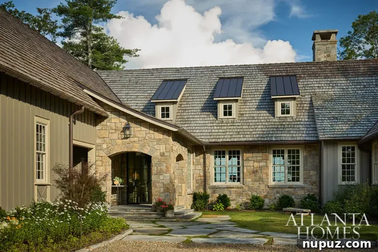 This fabulous mountain retreat is the perfect place to spend a summer day–and a great place to curl up by the fire come fall. Curb appeal with stone exterior