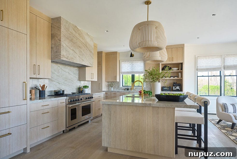Kitchen with layered textures