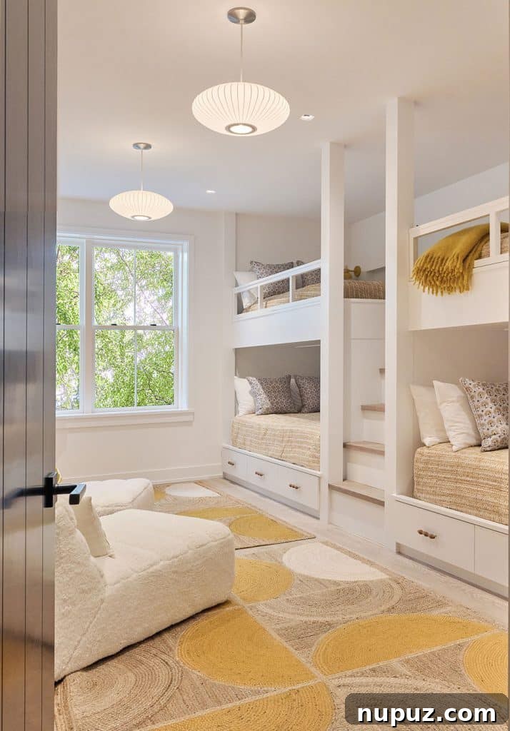 Layered family room with natural light