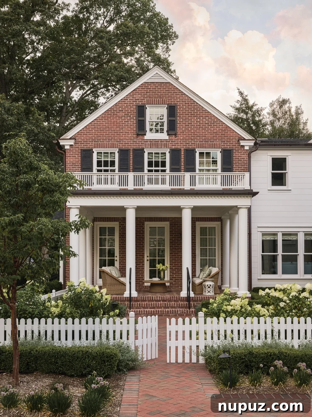 Front facade of red brick Dallas home