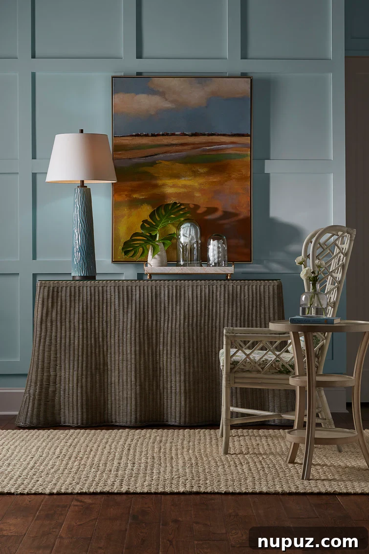 dream home ideas with unforgettable style - love this wicker console
